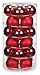 Produktbild 24 Christbaumkugeln GLAS 6cm // Weihnachtskugeln Baumkugeln Baumschmuck Weihnachtsdeko Kugeln Glaskugeln Dose, Farbe:Rot glanz / matt