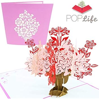 Poplife Greeting Cards Poplife Cartes De Voeux Fleur Rose