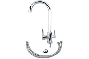 FINERFILTERS Deluxe 3 Way Chrome Tri-Flow Water Filter Tap For Hot,Cold & Filtered Drinking Water, Can Be Used For Reverse Osmosis Systems Or With Any Water Filter To Connect To 1/4" Tubing