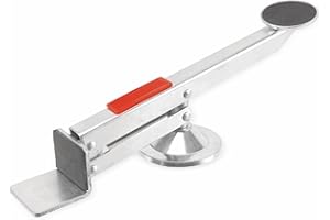 DAYTOOLS Tür- und Plattenheber schwenkbar | Max. Tragkraft: 120 kg | Hubhöhe: ca. 4. - 70 mm | Gummierter Anschlagschutz | 360° drehbar | Kompakte Maße: ca. 330x70 mm