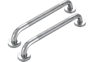 HONPHIER 2 Pezzi Maniglione da Bagno Acciaio Inox Maniglione Doccia per Pareti di Vasca Sicurezza per Disabili Anziani Gravida Bambini e Persone con Mobilità Ridotta (16"/50CM)