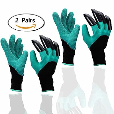 Eiito Gants de jardinage (2 paires) pour Creuser et Plantation, Eiito gants de jardin gants pour ronces Meilleur cadeau pour Jardiniers gant de sécurité travail