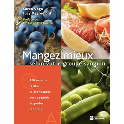 Mangez mieux selon votre groupe sanguin : 120 recettes faciles étonnantes pour acquérir et garder la forme