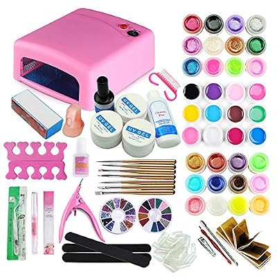 Coscelia 36 Watt Lampe UV Pour Ongle Séchoir 36 Couleur Gel UV Ongles Decoration Nail Art Manucure Kit#278