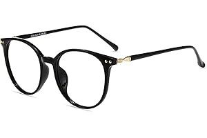 Firmoo Blue Light Blocking Reading Glasses for Women Men, Anti-Reflective UV400 Round Vintage Computer Glasses