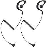commountain Motorola Kenwood Baofeng vb. Hoparl&ouml;r Mikrofonu i&ccedil;in 3,5 mm Dinle Kulaklık, Kulak Kancası Sadece Kulaklık, Polis 