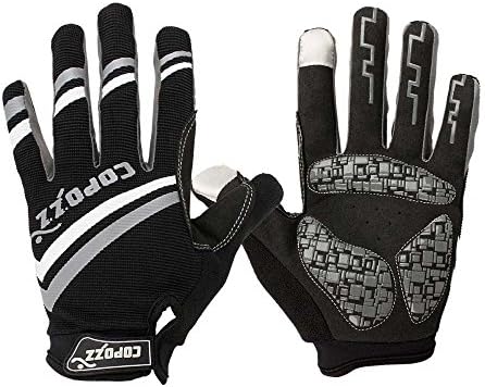 Gel Padded Full Finger Cycling Gloves Touchscreen Compatible for Men/Women