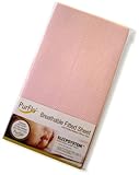 PurFlo 120cm x 60cm Organic Cotton Breathable Fitted Cot Sheet (Light Pink)