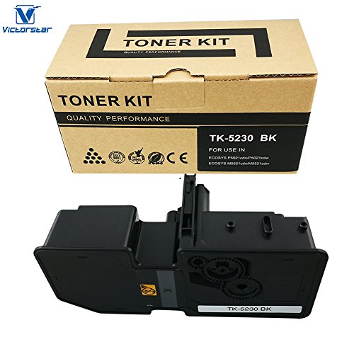 VICTORSTAR @ Cartouche de Toner Compatible TK5230 / TK-5230 pour Imprimante Laser Kyocera ECOSYS P5021cdn, P5021cdw, M5521cdn, M5521cdw (Black)