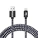 Price comparison product image iprotect Premium Charging/Data Lightning Cable with nylon braid cover for Apple iPhone 5 5s 5c SE, iPhone 6 6 Plus 6s 6s Plus, iPhone 7 7 Plus, iPhone 8 8 Plus, iPhone X, iPad etc. in Black