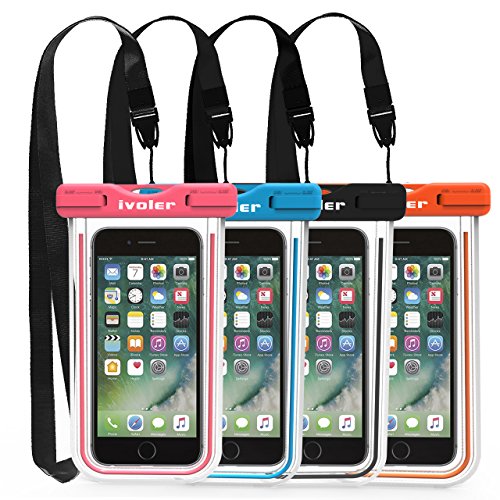  IPX8 Certificado  iVoler  4 Unidades  Funda Bolsa M  vil Impermeable Universal 6 2 Pulgadas para iPhone X  8  8 Plus  7  7 Plus 6   6s Plus  SE 5S 5C  Samsung Galaxy S9 S9 Plus S8 S8  S7 S7 Edge S6 S6 Edge Edge   Huawei P20 P20 Lite P10 P10 lite  BQ Aquaris  LG  Sony  Motorola  Monedas  Pasaporte  etc   Negro Azul Rosa Naranja 