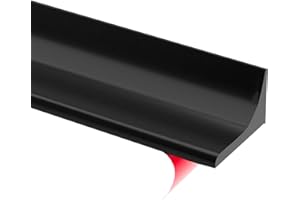 HYRYC Joint pour Douche 170cm Seuils de Douche Barriere de Douche Anti Débordement Seuil de Douche Barrage D'eau Autocollante Joint Douche pour Baignoire Coins Évier (Noir, 1.7M)