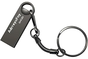 ADRREYUFNY USB Memory Stick, 64GB USB Flash Drive USB 2.0 Memory Stick USB Pen Drive Thumb Drive Metal Waterproof USB Key Pendrive - Grey