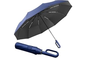 erised's bifrost Dorado Paraguas Plegable Compacto de Viaje,Apertura y Cierre Automático,8 Varillas,Hombre y Mujer,Mango Ergonómico,Sol Rayos 99 UV Protección,Fibra de Vidrio