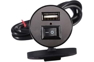 YCTZE USB Einbaubuchse 12V 1A - Für Kfz USB Einbaubuchse Motorrad USB Ladeger?T Motorrad Halter Für Steckdose 12V USB Motorrad Handy Netzteil Ladeger?T wasserdichte Anschlussbuchse