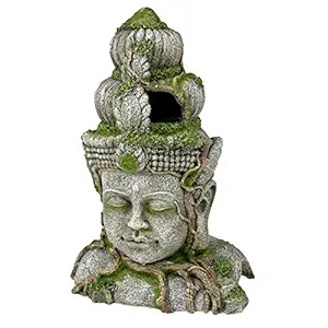 Blue Ribbon Cambodian Warrior Statue with Moss Exotic Environments Aquarium Ornament