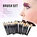 Abody 32Pcs Professional Make Up Brush Set Cosmetic Makeup Tool Kit Fundation Eyeshadow Brushes Lip Powder Eyebrow Brush With Bag (Golden Ferrule)