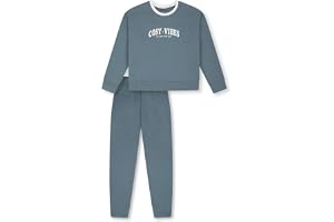 Schiesser Flickpyjamas set pyjamas varma kvaliteter frotté – fleece – sweat – storlek 140 till 176, Mineral_181973, 140