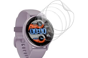 PawHoly 4 Stück Dünne Weiche TPU Folie für Panzerfolie Garmin Vivoactive 5 Displayschutz，HD Klar für Schutzfolie Garmin Vivoactive 5 Panzerglas，3D-Volle Bedeckung Blasenfreie Schutzglas