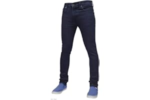 True Face Mens Jeans Skinny Denim Pants Stretch Fit Trouser Zip Fly Elasticated Cotton Bottoms Casual Wear 5 Pockets All Waist & Leg Sizes in Blue, Grey White, Black