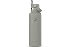 Hydro Flask Izolowana próżniowo butelka na wodę ze stali nierdzewnej ze szczelną zakrętką Flex oraz proszkową powłoką, Agave, 621 ml (21 oz)