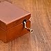 Laxury Mini Size Creative Wooden 18-note Hand-crankMusical Box,Musicl Toys,Tune:Edelweiss