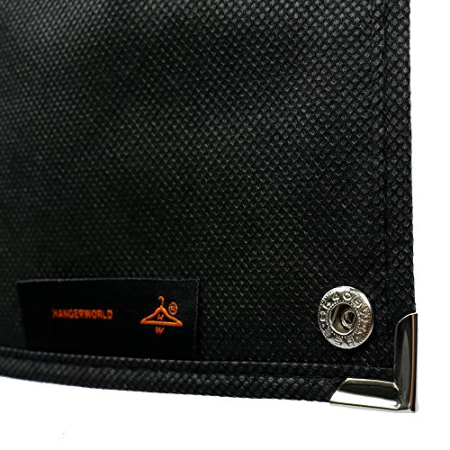 Atmungsaktiver Reise Kleidersack mit Tragegriffen und Druckknopfverschlüssen – schwarz – 137 cm – Hangerworld - 7