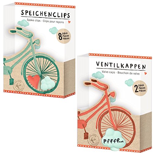 Preisvergleich Produktbild Spiegelburg I Love my Bike 2er Set 12780 12782 Speichenclips + Ventilkappen