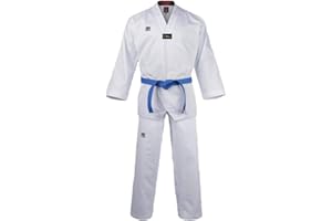 Mooto Corée Taekwondo BS4.5 Uniforme De Base Dobok Cou Blanc WT Logo Arts Martiaux MMA Gym School Academy