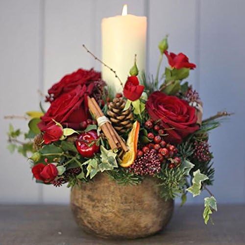 Christmas Table Centre - Red - Margaret Emms Fresh Flowers Delivered