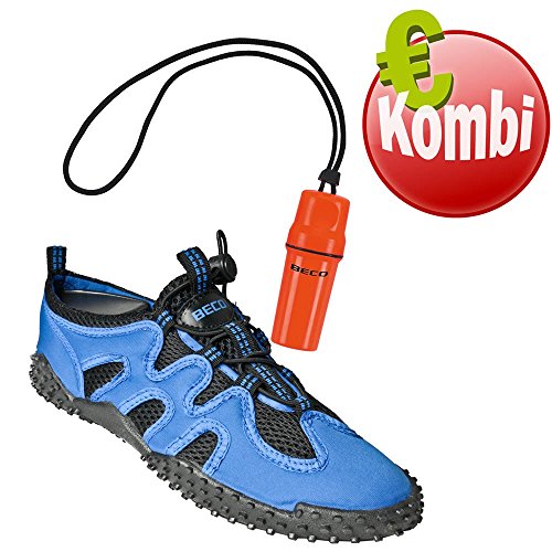 Beco Neoprenschuh Unisex blau inkl. Beachbox