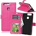 Produktbild Nancen Huawei P9 (5,2 Zoll) Lederhülle Neu Style Acht Farbe Weich PU Flip Case Ledertasche / Schutz Etui, Einfach Vintage Kollektion Karten Slot Foto Wallet Hülle Handy Tasche Zubehör