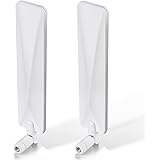 Bingfu Antenna 4G LTE Cellulare SMA Maschio Bianca 9dBi Compatibile con 4G LTE CPE Router Modem Hotspot Gateway IoT Fotocamer