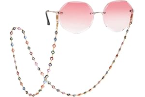 LIKGREAT Catena per occhiali da vista malocchio, catena per occhiali da lettura, cordino per occhiali da sole, cordino per occhiali da sole, per donne e ragazze