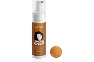 COUKULA 200ml Lace Tint Melting Hair Mousse, 6.8 fl.oz Mocha Light Brown Foam Spray for Front Wig Toupees Hair pieces, Natural Finishing Edge Control Color, Women Cosplay Beginner Wigs Tool Set
