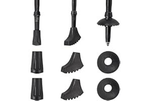 WJIAEER 6 PCS embout canne de marche embout baton marche nordique baton de marche nordique embout caoutchouc baton de marche baton de marche nordique