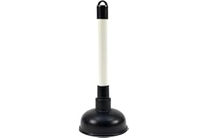 SADIS Sink Plunger Kitchen Sink Unblocker Heavy Duty Unblocking Effective Tool with 100mm (4 inch) Cup and 225mm (9 inch) Handle Drain Unblocker for Kitchen, Sink, Shower and Floor Drains, Black/White