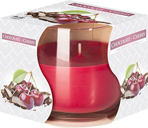 Bispol Vela Vaso Cristal PERFUMADA Chocolate Cereza
