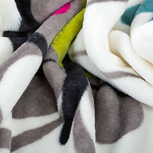 Decke Kinderdecken Schmetterlinge Creme Butterfly Bunt Kuscheldecke Spieldecke, Grösse:155×215 cm - 3