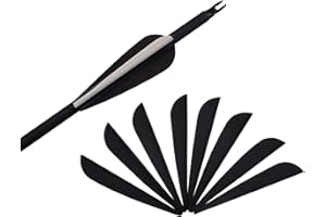 NIKA ARCHERY Plumas de flecha de goma de plástico de 3 pulgadas para caza flechas de arco DIY flechas de carbono - 50 piezas