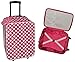 Produktbild Trolley - pink / rosa weiße Punkte beschichtet in Lackoptik - für Kinder - gepunktet Stoff für Mädchen Trolly Kindertrolley Kindertrolly wasserabweisend - Punkt Polka Dots