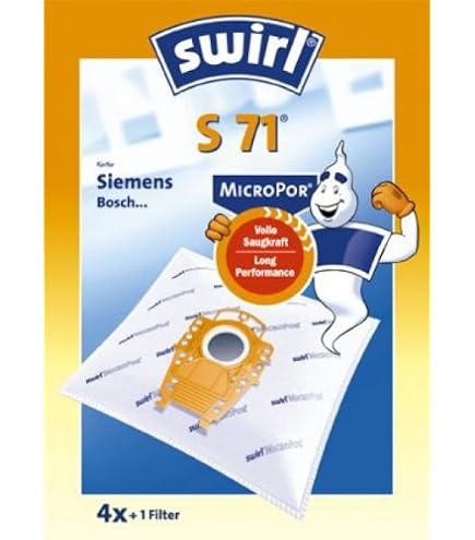 2 Pakete Swirl Staubsaugerbeutel S70 / S 70 MicroPor Plus AirSpace für Siemens/Bosch Typ: K Küche, Haushalt & Wohnen