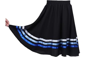 Rswnyirn Kids Girls Swing Skirts Full Circle Ballet Character Skirt Dance Dress for Balleria Stage Performance
