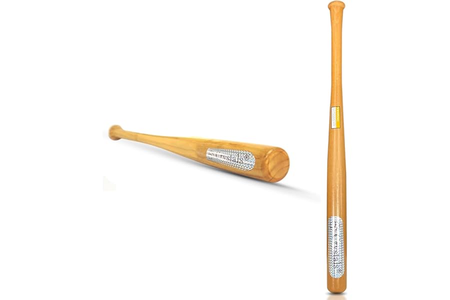 Crystals Wooden Baseball Bat for Adult and Kids Outdoor Training, Practice, Self and Home Defense, 29 or 33 Inch