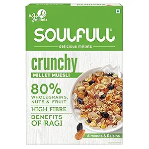 Tata Soulfull Crunchy Millet Muesli, Contains Wholegrains, Nuts & Fruits, 400g