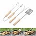 Produktbild LaDicha Outdoor 3Pcs Bbq Grillgabel Set Edelstahl Geschirr Picknick Kochutensilien