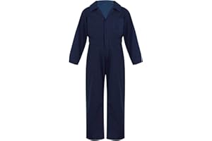 Yruioon Kinder Arbeitsoverall Jungen Langarm Overall Jumpsuit mit Reißverschluss Schutzanzug Arbeitskombi Maleranzug Mechaniker Arbeitskleidung