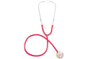 MFUOE Kids Stethoscope Toy Simulation Doctor Nurse Working Nursing Stethoscope for Kids Educational Toy for Children (Red)