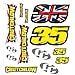 Produktbild Cal Crutchlow 35 Union Jack Large Aufkleber Set offiziell 2017