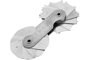 MARHYNCHUS Radius Gauge, R0.3-1.5/ R1-6.5/ R7-14.5/ R15-25//R25-50/R52-100MM Stainless Steel Radius Fillet Gauge(R15-25MM)